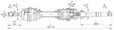 OPEN PARTS drs615400 -  Приводной вал